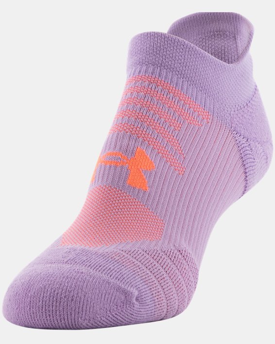 Women's UA Play Up No Show Tab Socks 3-Pack, Orange, pdpMainDesktop image number 5
